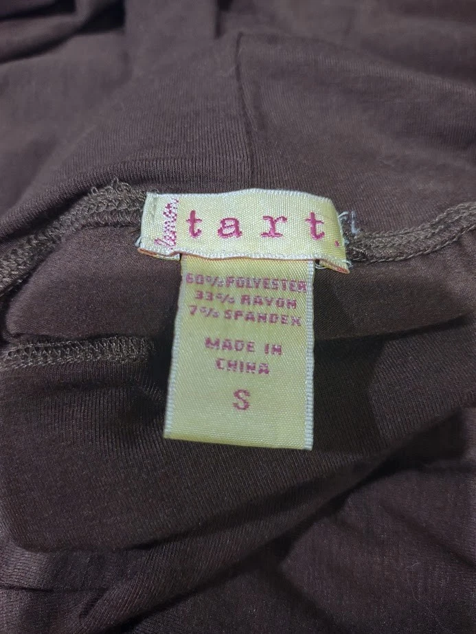 Women's Vintage Lemon Tart Pull on Wide Leg Capri Pant Chocolate Small - Image 4 of 4