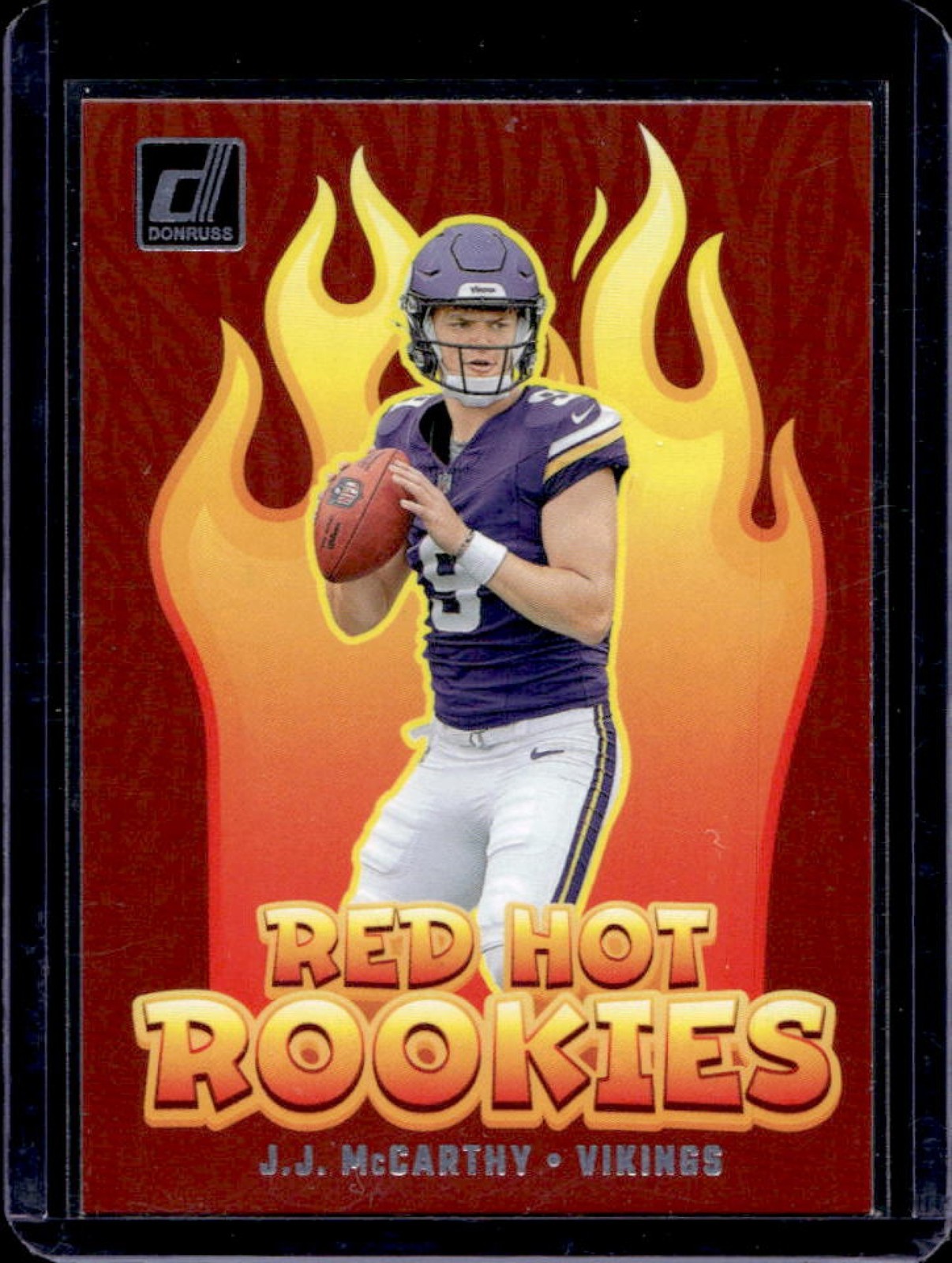 2024 Donruss J.J. McCarthy Red Hot Rookies Rookie RC #RHR-JJM Vikings
