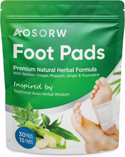 Natural Cleansing Foot Pads - Ginger Mugwort Bamboo Vinegar - Relieves Stress an