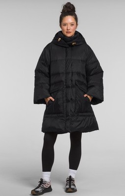 Womens 73 The North Face Parka Long 600 Down Warm Puffer Jacket TNF Black Large