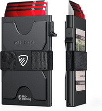 Minimalist RFID Blocking Slim business Card Holder Wallet for Men, Holds 12 