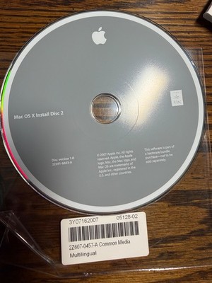 iMac OS X Install Disc 1 & 2 / Version 10.4.10 / 2007 Apple Inc.