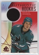 2024 SP Game Used Authentic Rookies Red Jersey Macklin Celebrini #215 Rookie RC