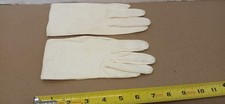 Vintage Belgian Kid Leather Gloves White Women s Size 6.5 Made in Belgium