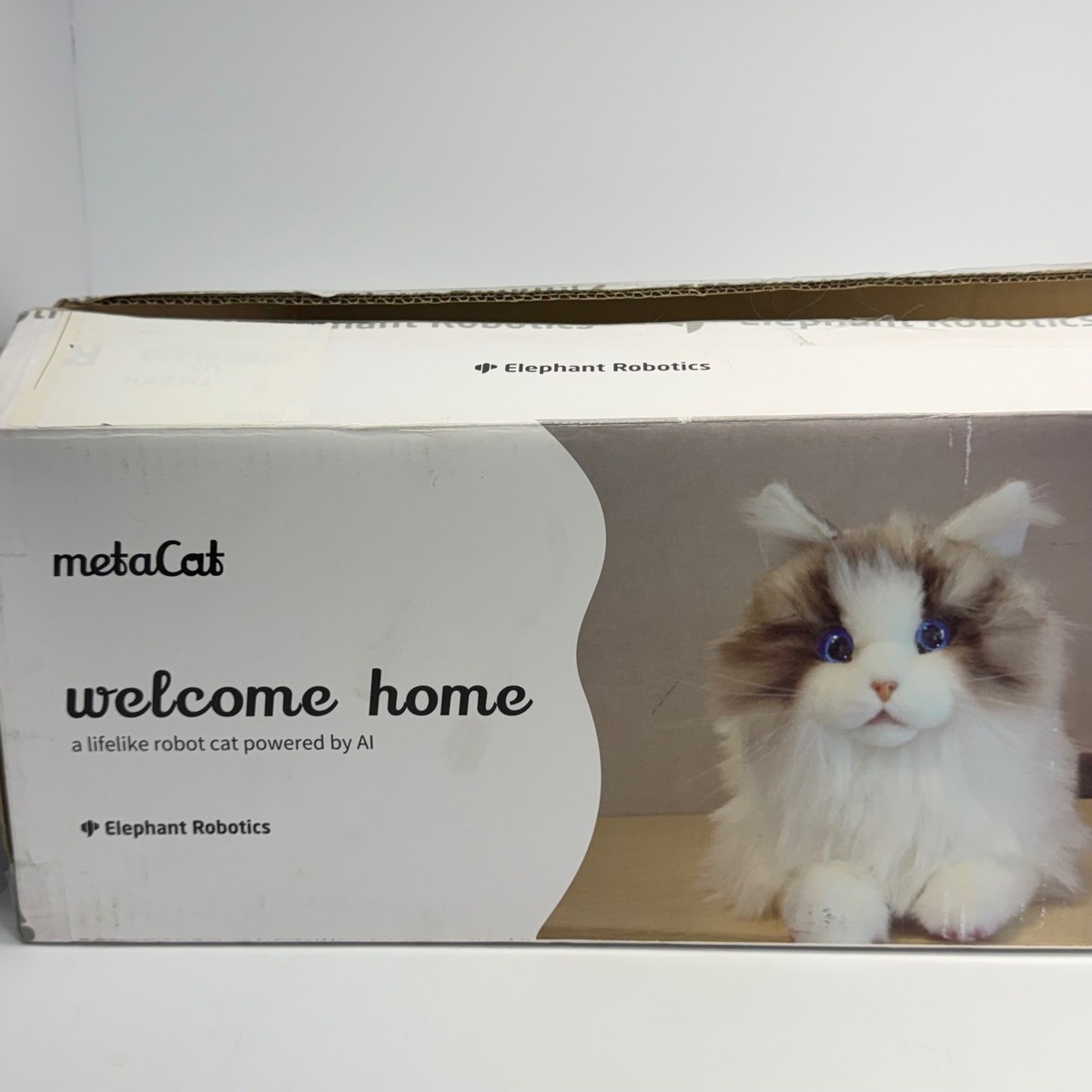 ELEPHANT ROBOTICS MetaCat – Chat Peluche Interactif Avec Commande Vocale – Capteurs Tête, Menton, Dos – Type-C Rechargeable – Compagnon Pour Personnes Âgées, Enfants, Allergiques