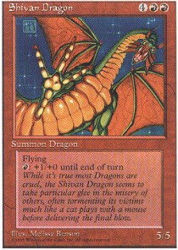 MTG Shivan Dragon, NM-Mint, English Fourth Edition