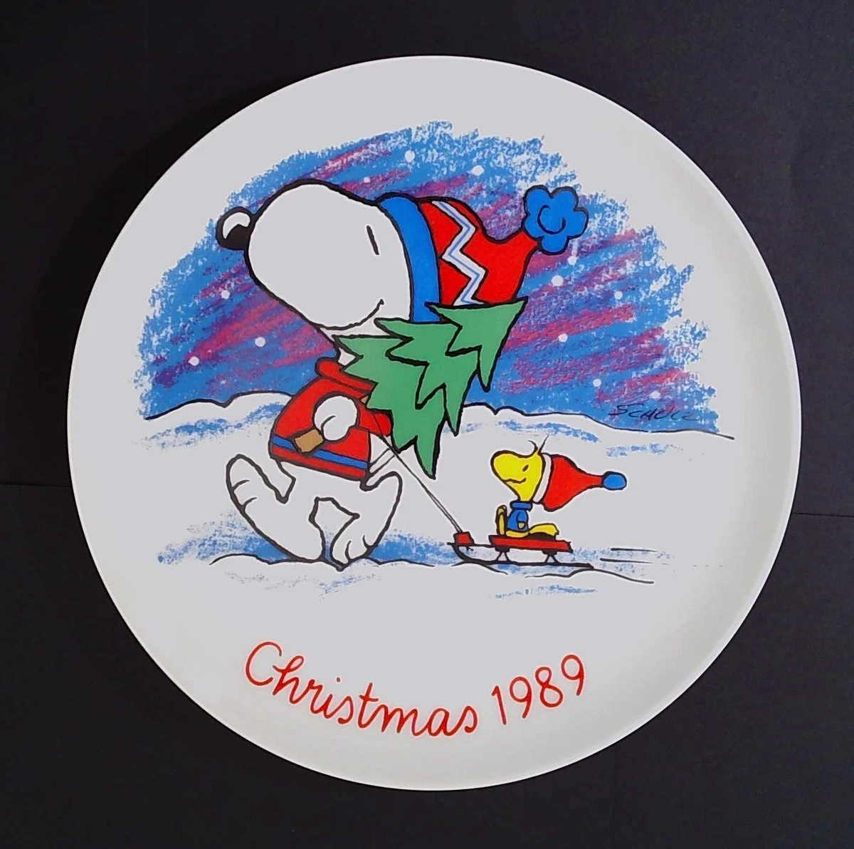 Peanuts Christmas Plate In Schmid Collectibles for sale | eBay