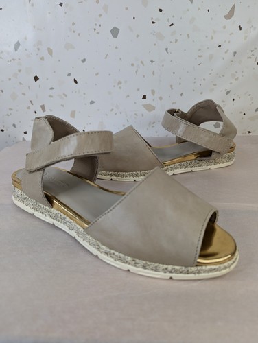SAYDO DANCE OFF BREZZA Lightweight Tan Leather Open Toe Sandals Shoes Size 5.5 - Picture 8 of 8