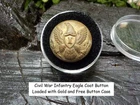 Old Rare Vintage Antique Civil War Relic Eagle Infantry Coat Button Free Case