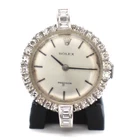 Vintage Ladies Rolex Precision 18k Gold Diamond Bezel 23mm Watch Head LW-93