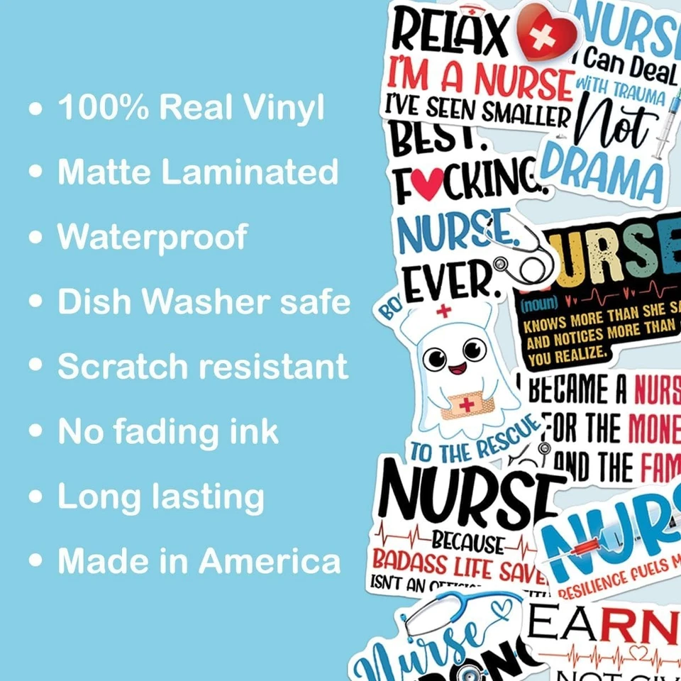 10pcs Nurse Sticker, Nurse Life, Empowering Nurse, Proud Nurse Nurse Pride Decal - Image 4 of 4