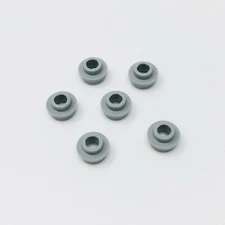 85861 LEGO Parts Plate Round 1x1 w/ Open Stud LIGHT BLUISH GRAY (6)
