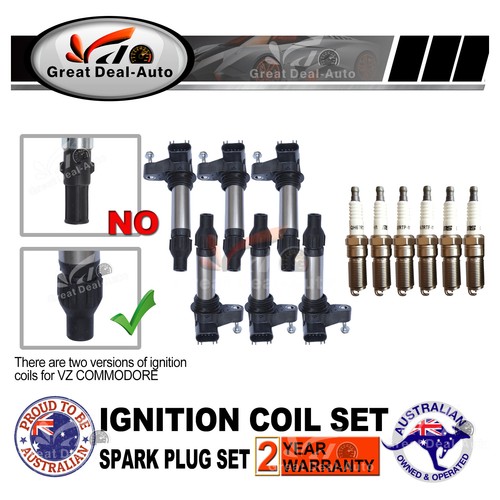 6x Ignition Coils & 6x Spark Plugs for Holden Commodore VZ VE Statesman WM 3.6L eBay