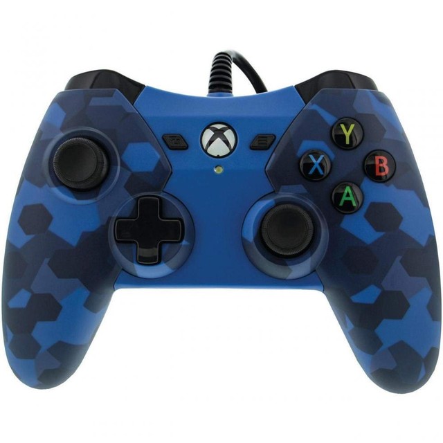 Xbox One Wired Controller, Midnight Blue Camo