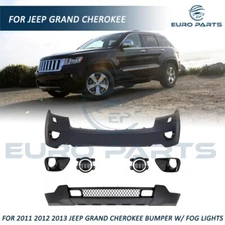 For 2011 2012 2013 Jeep Grand Cherokee Front Bumper Complete Kit With Fog lights