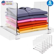Shelf Divider Clear Acrylic Closet Organizer Storage Rack Separator For Clothes