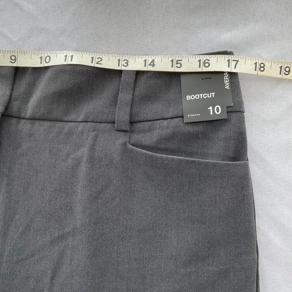 NY&C Dress Pants Women Size 10 Average Gray Stretch Bootcut - Image 3 of 4