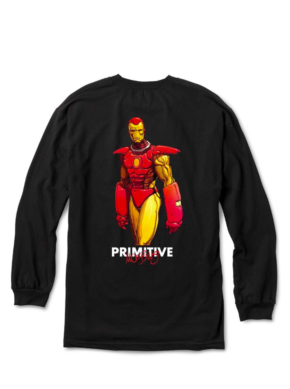 Primitive Marvel x Moebius Iron Man Long-Sleeve Shirt Size Small Black ...