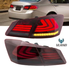 Red Smoke LED Brake Tail Lights for 2013-2015 Honda Accord 4 door Sedan 1set