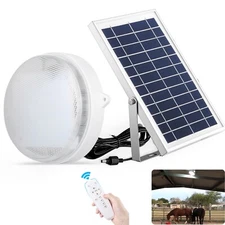 Solar Lights Indoor Home, Daytime Dimmable Ceiling Light with Remote, Cool Wh...