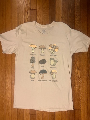 Mushrooms T-Shirt Shirt Mens Size Small Social Culture Retro Fungi Agaric Shroom - Picture 3 of 9