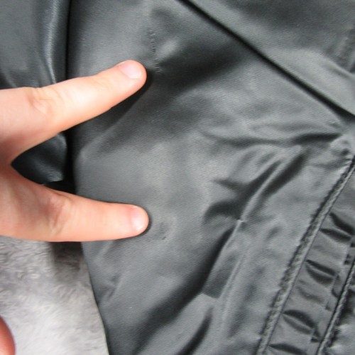 Vintage DARE Satin Bomber Jacket XL USA Black Birdie Embroidered Quilted - Picture 12 of 23