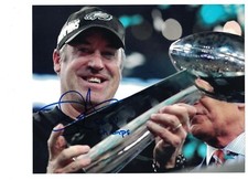 DOUG PEDERSON AUTOGRAPHED PHILADELPHIA EAGLES 8x10 PHOTO SIGNED SB LII CHAMPS