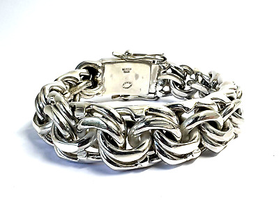 Heavy Taxco Mexican 925 Sterling Silver Garibaldi Chain Heavy Taxco Mexican 925 Sterling Silver Garibaldi Chain