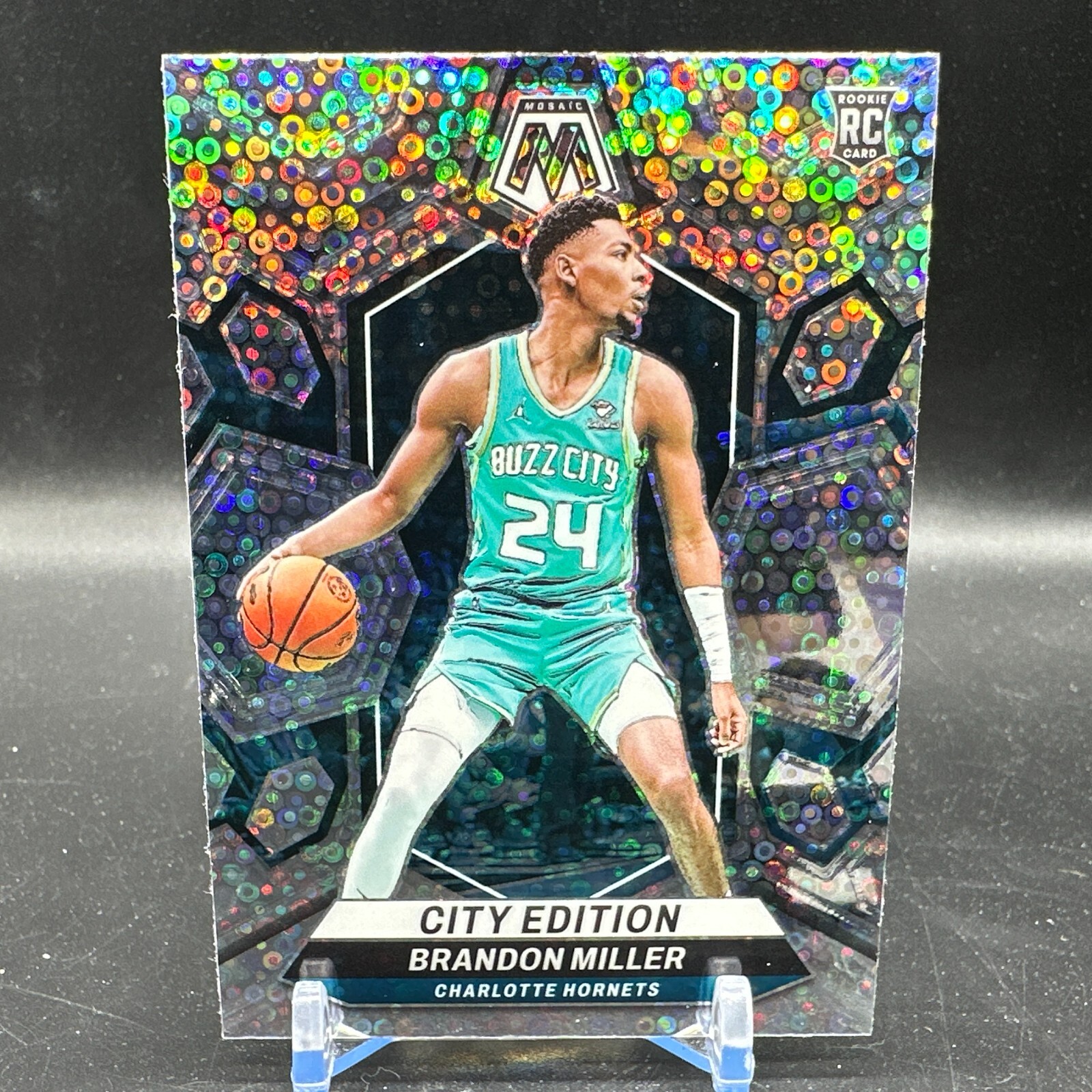Brandon Miller Rookie Fast Break Silver Disco Prizm 2023 Mosaic #277 Hornets