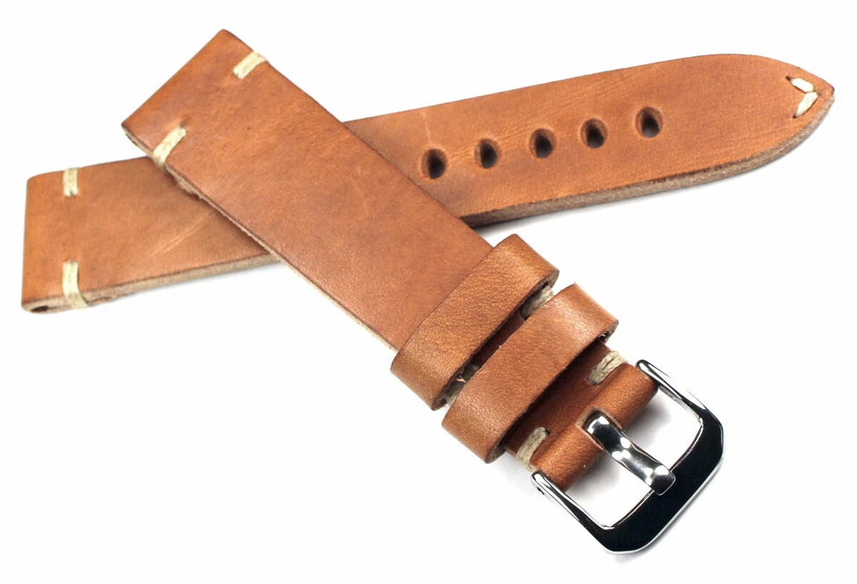 Reloj de cuero 20 mm hecho a mano Alemania RIOS1931 aspecto retro correa piloto 20/18 Foto 4 de 4
