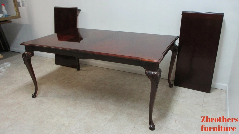 Mesa banquete sala de jantar cereja colecionadores Thomasville Queen Ann - Imagem 3 de 4