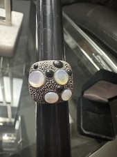 Sterling Silver Marcasite Ring Size 6