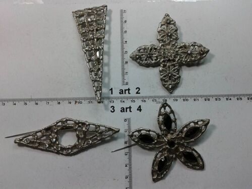 spilla metallo o strass smalto perle balia italy artigianale vintage brooch b12 - Foto 1 di 1