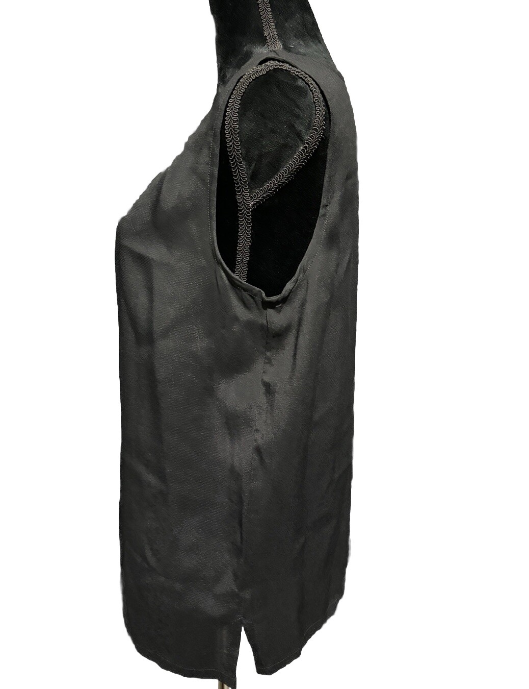 Vintage Caché Black Solid Size Medium Sheer Light… - image 3