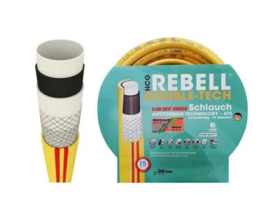 HOSE CENTER TECHNIK HCG Rebell Gartenschlauch Knicksicher & Verdrehsicher 3/4 Zoll 6 lagig