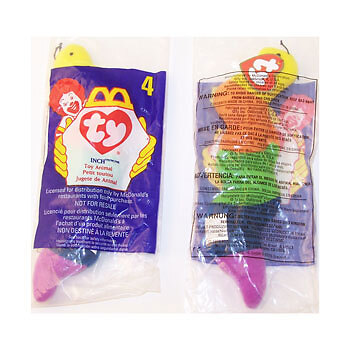 TY McDonald's Teenie Beanie - #4 INCH the Worm (1998) (5 inch) - New in bag