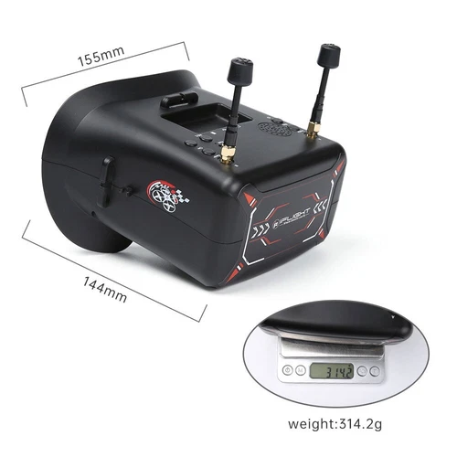 iFlight FPV Video Glasses 5.8GHz 4.3-inch LCD with DRV FPV Racing Drone Goggle - Afbeelding 7 van 8