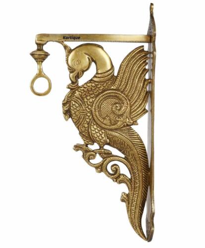 Brass Parrot Bracket Hook for Hanging Diya Wind Chime Mandir Bell Cloth Hanger