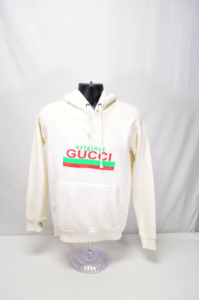 Original Gucci Logo Off White Hoodie Sweatshirt Small Original Gucci Logo Off White Hoodie Sweatshirt Small