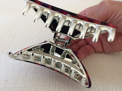 ETRO Milano Made in ITALY Acrylic Lrg Claw HAIR CLIP Gold  display picture 2