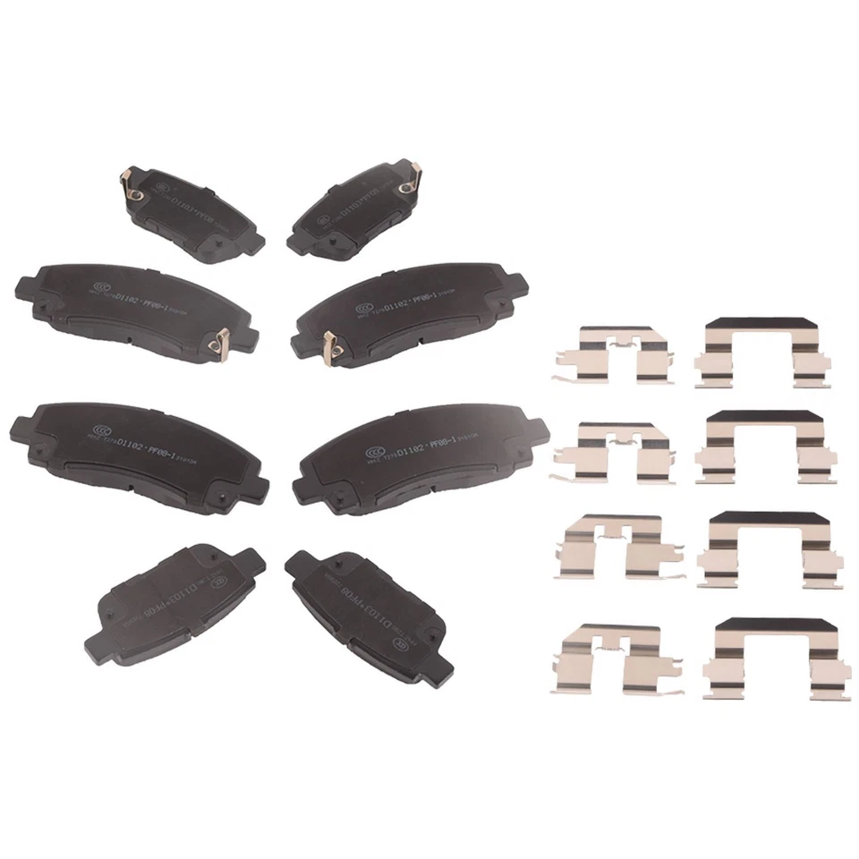 Kit de pastillas de freno delanteras y traseras de cerámica para Honda Ridgeline Acura TL 2006-2014 Foto 2 de 4