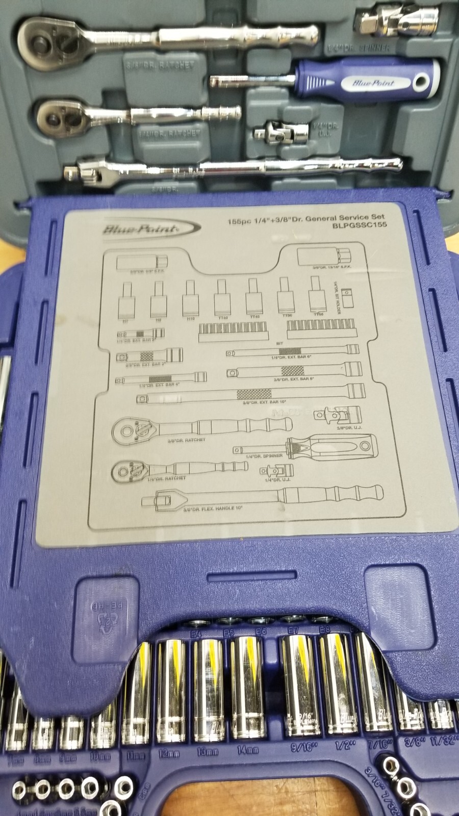 Blue Point BLPGSSC155 155pc Combination Drive SAE Metric General