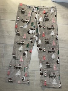 Woman’s Cat Creations Cats / Christmas Trees Pajama Pant Size XL