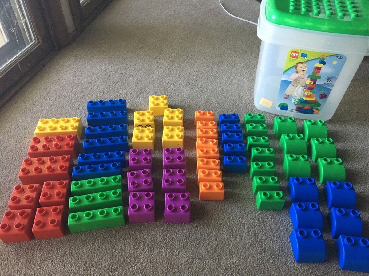 Lego Quatro Set 59 Pc with Box Preschool Building Blocks Legos