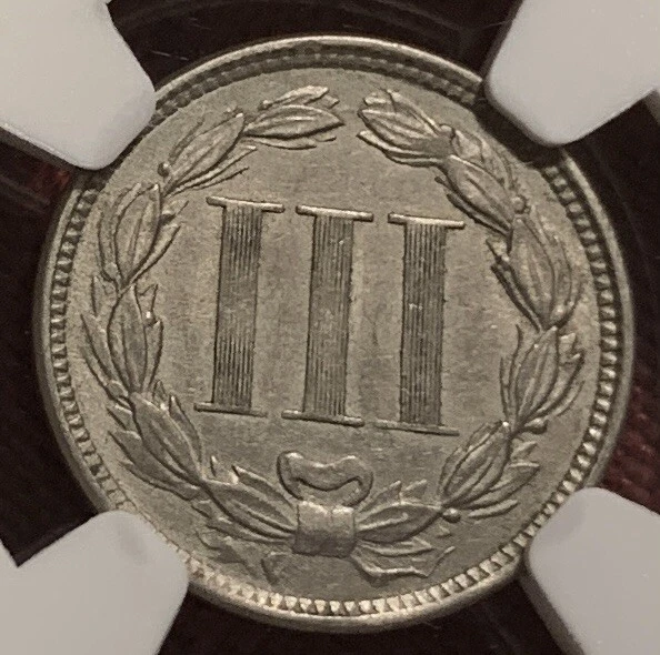 1868 Three Cent Nickel - NGC AU 58 - Image 2 of 4