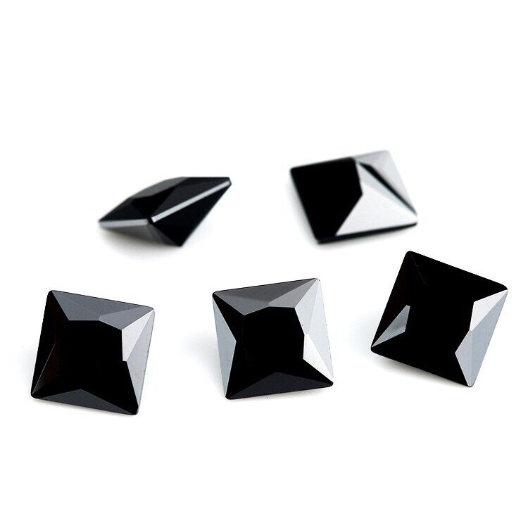 2x2~10x10mm Square Shape Recommended Black 5A Ultra-Cheap Deals Loose Stone Cubic Cz Zirconia