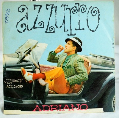 Adriano Celentano - Scarce 45 RPM Italian Beat w/ PS - Azzurro / Una Carezza In