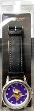 Minnesota Vikings Watch Classic Sports Men's Leather Band Sparo NFL Merch