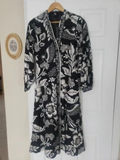 NWT CHRISTIAN LACROIX LINEN BLEND BUTTON DOWN LONG DRESS Sz M