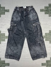 BDG Urban Outfitters Strappy Baggy Cargo Pants Womens 24 Black Cotton Mid Rise